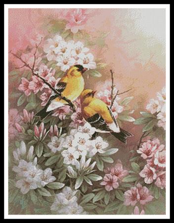 Yellow Finches - Artecy Cross Stitch