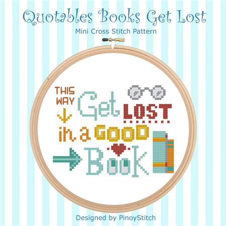 Quotables: Books Get Lost - PinoyStitch