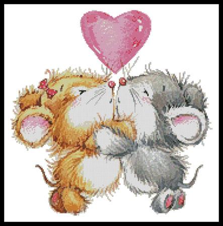 Valentine Mice - Artecy Cross Stitch