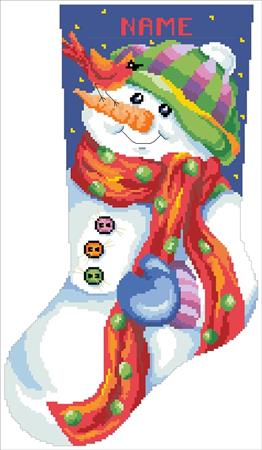 Jolly Snowman Stocking - Kooler Design Studio