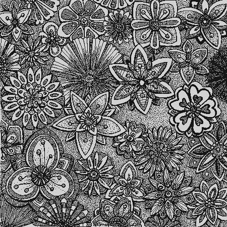 Floral Black & White by Angela Porter - Paine Free Crafts