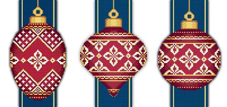 Red Faberge Christmas Ornaments Collection 4 - Solaria Gallery