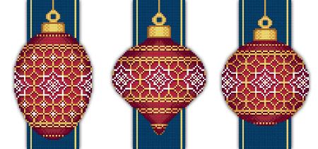 Red Faberge Christmas Ornaments Collection 5 - Solaria Gallery