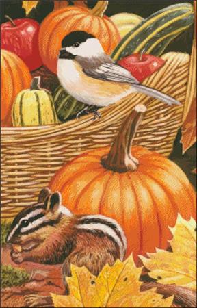 Snippet Harvest Basket - Charting Creations