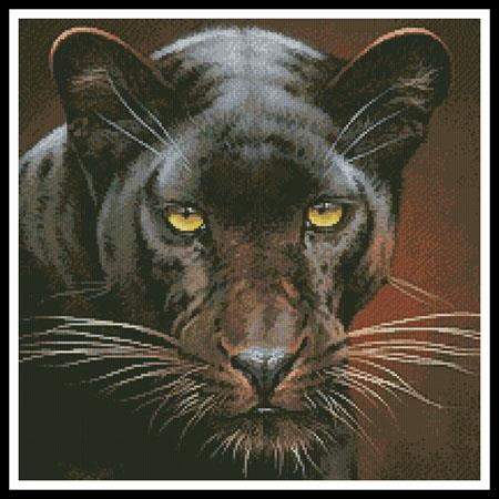 Black Panther Portrait (Crop) - Artecy Cross Stitch
