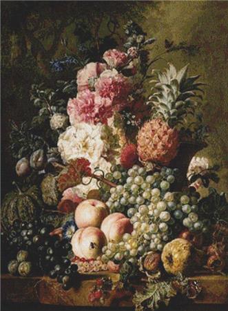 Fruit And Flowers - X Squared Cross Stitch