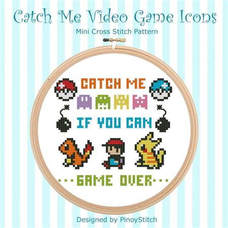 Catch Me Video Game Icons - PinoyStitch