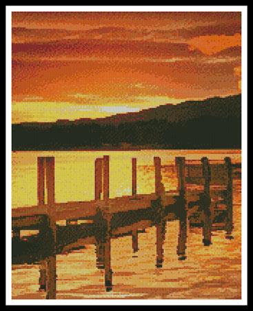 Sunset Dock (Crop) - Artecy Cross Stitch
