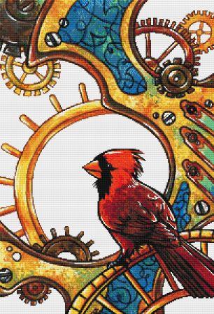 Clockwork Cardinal by Beth Zyglowicz - Paine Free Crafts