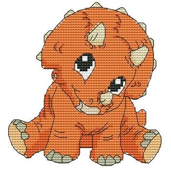 Baby Triceratops 09 - Cross Stitch Wonders
