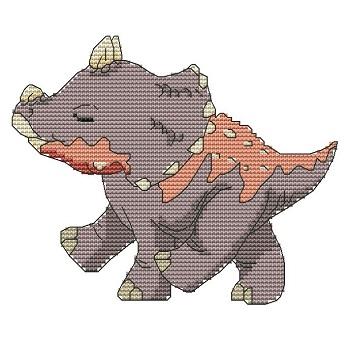 Baby Triceratops 10 - Cross Stitch Wonders