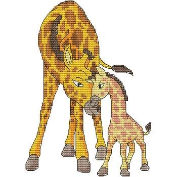 Momma N Me Giraffe - Cross Stitch Wonders