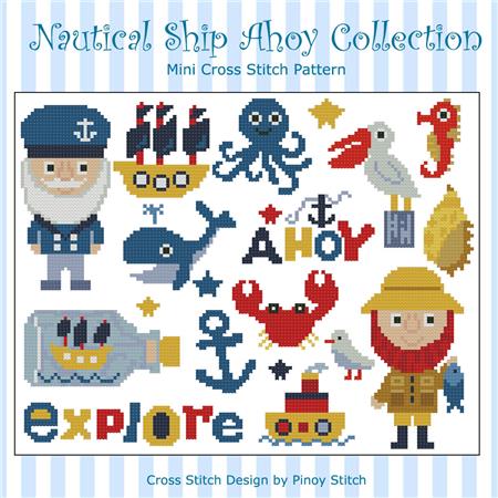 Nautical Ship Ahoy Collection - PinoyStitch