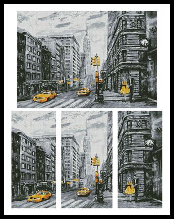 New York Abstract (Large) - Artecy Cross Stitch
