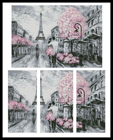 Paris Abstract (Large) - Artecy Cross Stitch