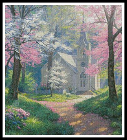 Spring Chapel (Crop) - Artecy Cross Stitch