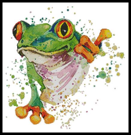 Watercolour Frog - Artecy Cross Stitch