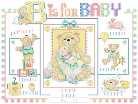 B Is For Baby Sampler - Kooler Design Studio