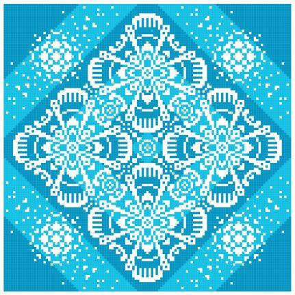 Lace Traces: Bursts Of Blue - Gracewood Stitches