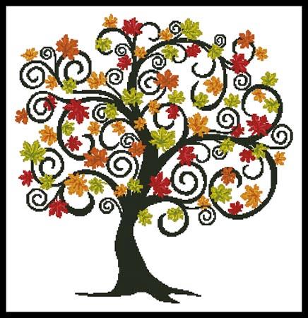 Decorative Autumn Tree - Artecy Cross Stitch