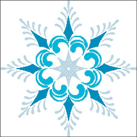 Snowflake Silhouette 1 - Charting Creations