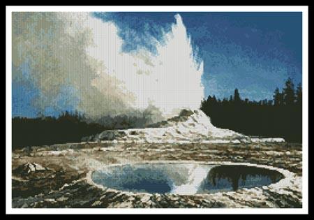 Geyser, Yellowstone Park - Artecy Cross Stitch