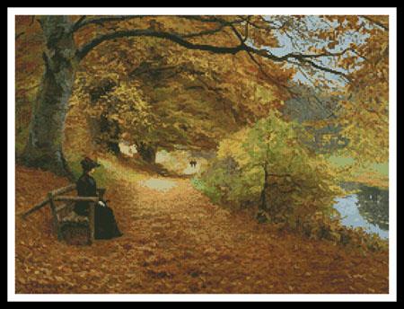 A Wooded Path In Autumn - Artecy Cross Stitch