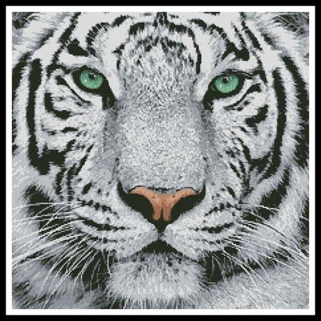 White Tiger Close Up - Artecy Cross Stitch