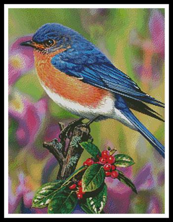 Hollyberry Bluebird - Artecy Cross Stitch