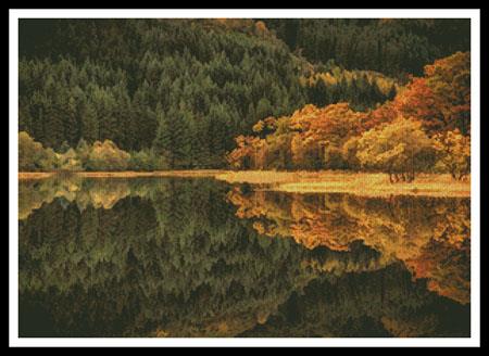 Loch Chon In Autumn - Artecy Cross Stitch