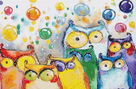 Rainbow Owls by Katja Main - Paine Free Crafts