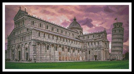 Pisa Cathedral At Sunrise - Artecy Cross Stitch