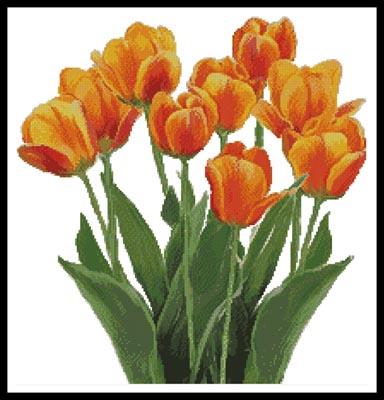 Orange Tulips - Artecy Cross Stitch