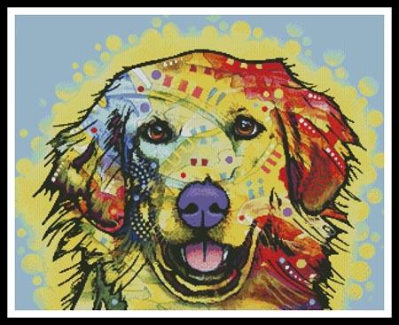 Abstract Golden Retriever - Artecy Cross Stitch