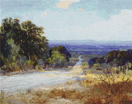 A White Road At Late Afternoon - X Squared Cross Stitch