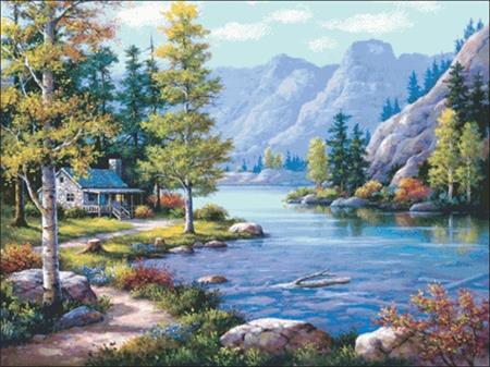 Lakeside Lodge - Charting Creations