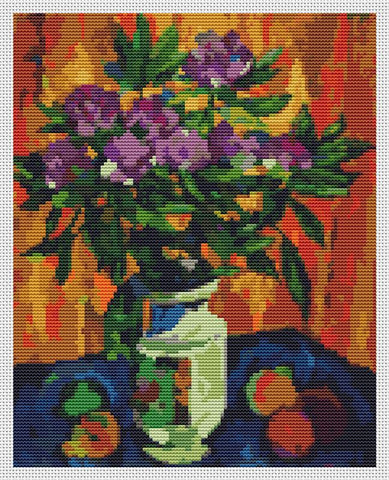 Still Life With Peonies In A Vase - Art of Stitch, The
