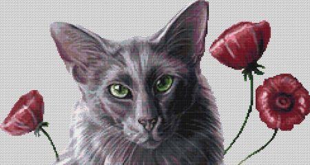 Oriental Poppies (Cat's Face) by Mirjam Dalum - Paine Free Crafts