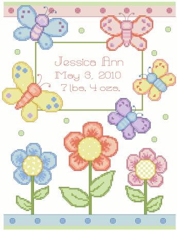 Butterfly Birth Announcement - Kooler Design Studio