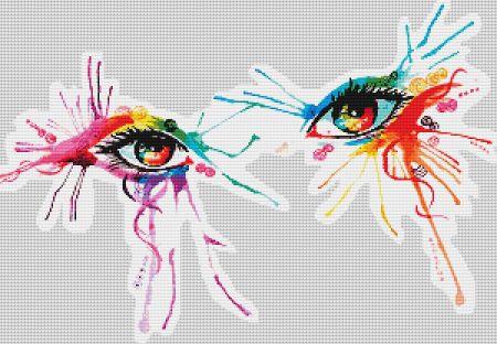 Rainbow Eyes by Katy Lipscomb - Paine Free Crafts