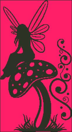 Mushroom Fairy Silhouette - Charting Creations
