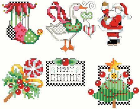 Checkered Ornaments Set 1 - Kooler Design Studio