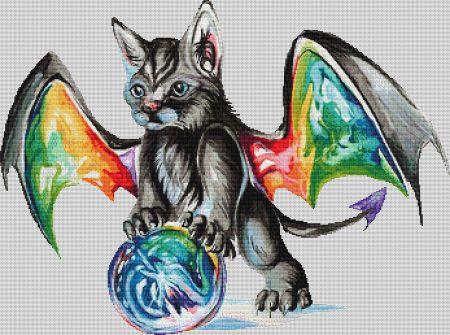 Rainbow Kitty Dragon by Katy Lipscomb - Paine Free Crafts