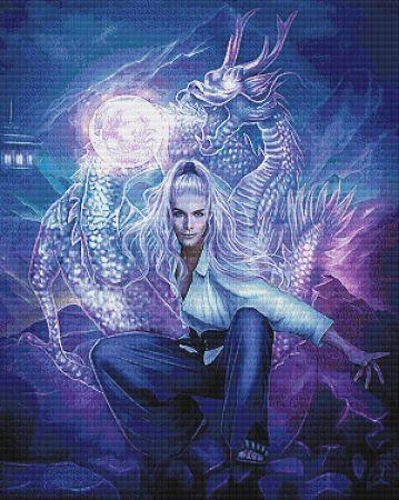 Moon Dragon by Perla Marina - Paine Free Crafts