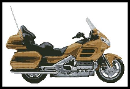 Honda Goldwing Tan Motorcycle - Artecy Cross Stitch