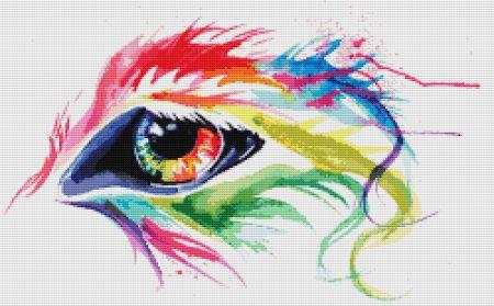 Rainbow Wolf Eye by Katy Lipscomb - Paine Free Crafts