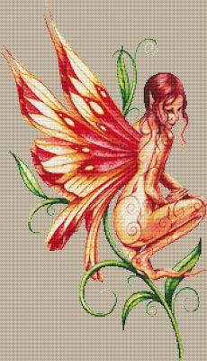 Fire Fairy (No Background) by Octavia Vaughan - Paine Free Crafts