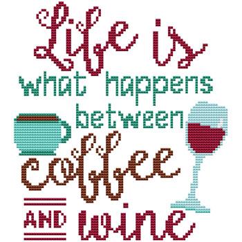 Life ... Coffee N Wine - Cross Stitch Wonders