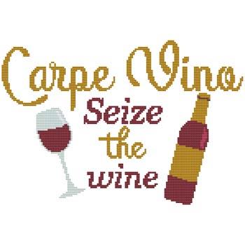 Carpe Vino: Seize The Wine - Cross Stitch Wonders