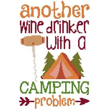 Wine Drinker ... Camping Problem - Cross Stitch Wonders